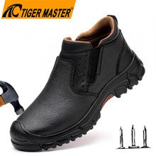 Anti-slip Steel Toe Lace-free Safety Shoes for Men
