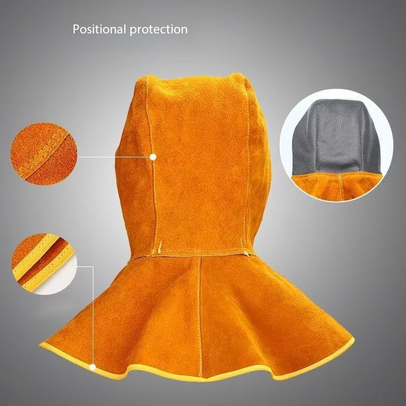 Cow Split Leather Industrial Work Welding Hood Mask