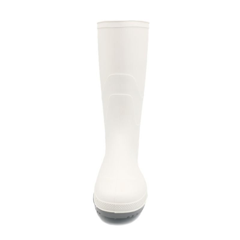 Waterproof White Pvc Rain Boots for Food Industry Non-slip