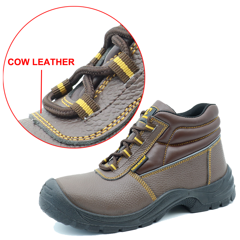 Steel Toe Puncture-proof Leather Construction Safety Boots for Men
