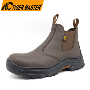 Brown Leather Oil Gas Industry Safety Shoes with Fiber Toe