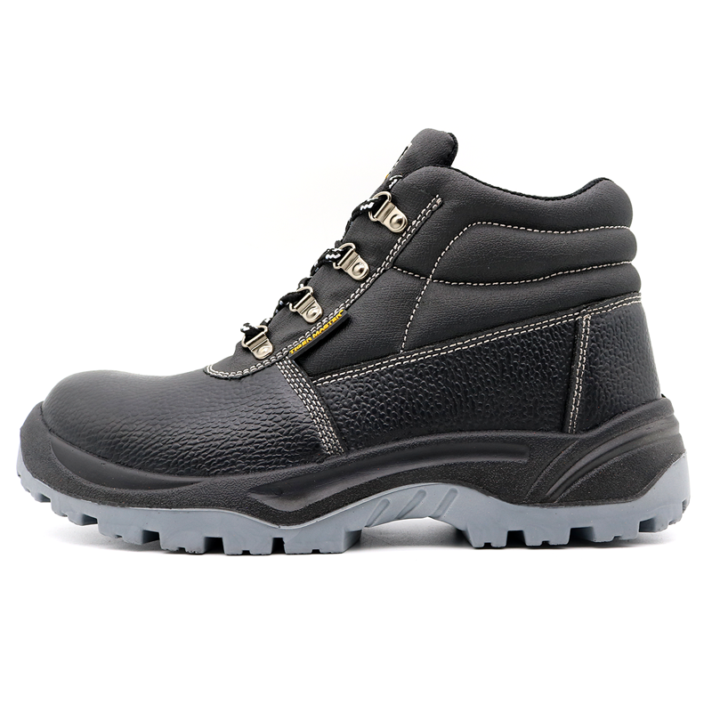 Fiberglass Toe Puncture Resistant Leather Safety Boots for Construction