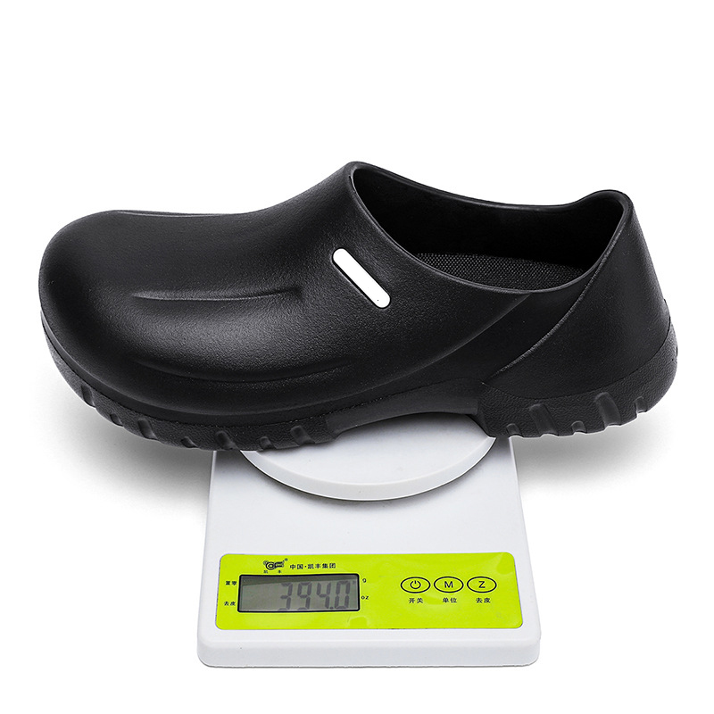 Black Anti-skid Steel Toe Eva Chef Safety Shoes for Kitchen Waterproof