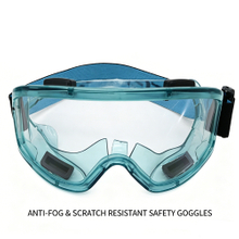 Dust & Wind Proof Anti-fog Anti-scratch Safety Glasses Wide Vision PC Clear Lens