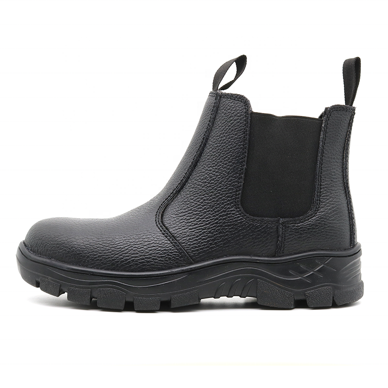 Leather Steel Toe No Laces Safety Shoes for Mining