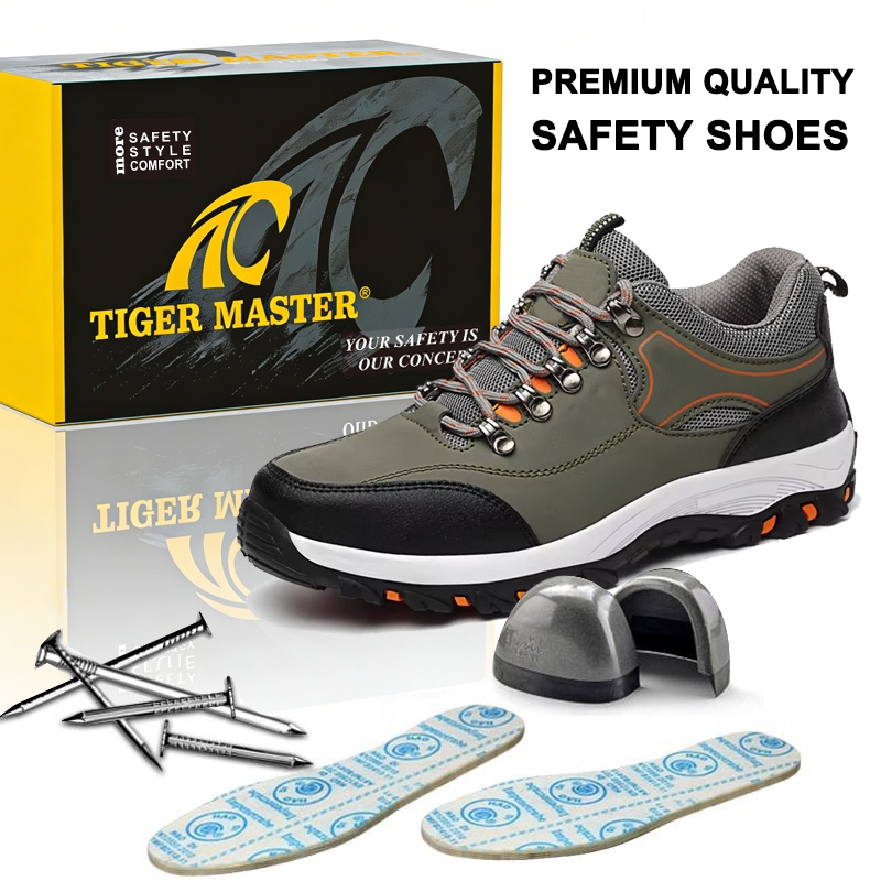 Steel Toe Anti-puncture Hiking Safety Shoes Slip Resistant