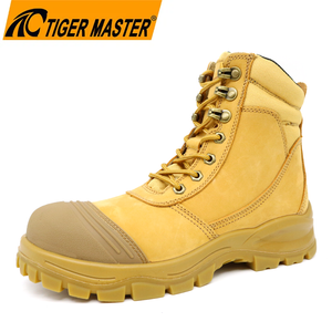 Nubuck Leather Work Safety Boots with Fiberglass Toe