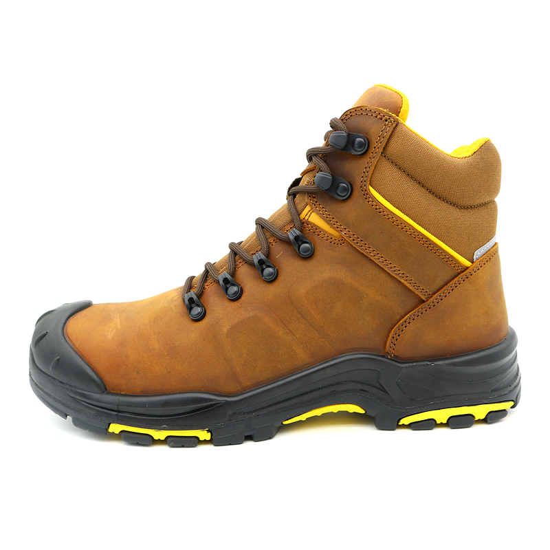 Crazy Horse Leather Waterproof Safety Shoes High Quality
