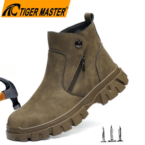 Steel Toe Fashion Welder Safety Shoes with Zipper