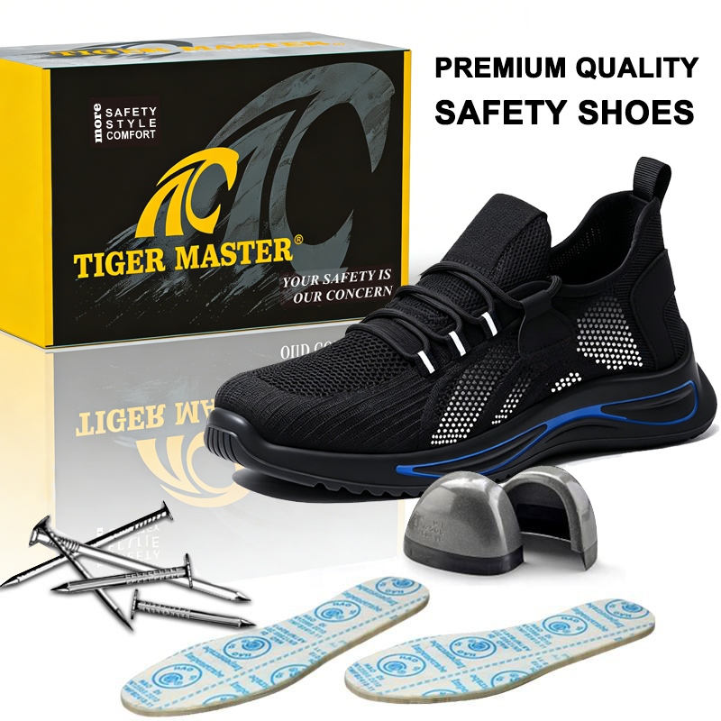 Breathable Fashion Sports Safety Shoes with Steel Toe