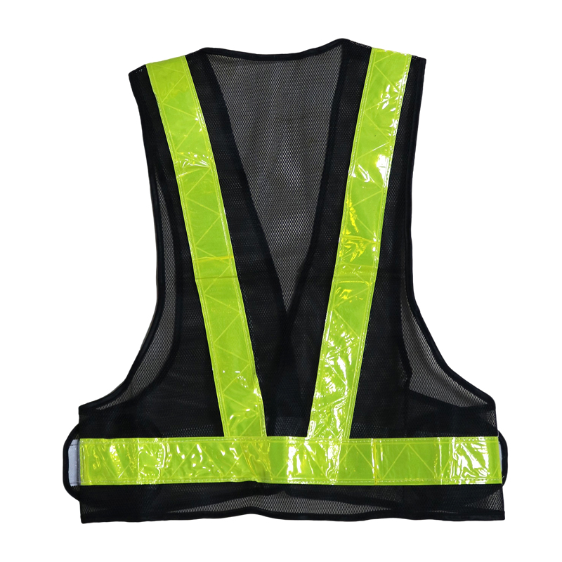 Black Mesh Netting Hi-vis PVC Reflective Safety Vest