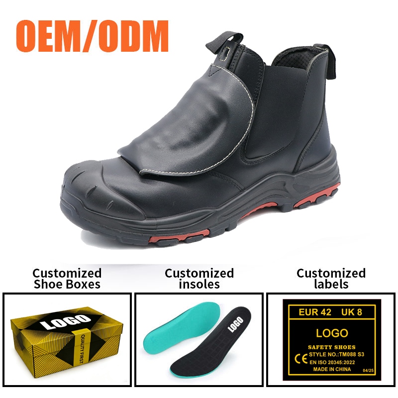 HRO Anti-slip Rubber Sole Welding Safety Shoes with Steel Toe