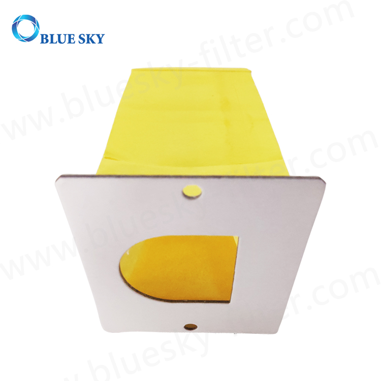 Reemplazo de bolsa de filtro de polvo de papel amarillo personalizado para aspiradora
