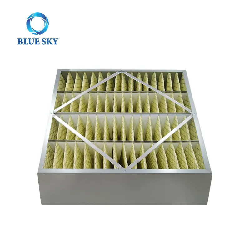 Fabricantes de filtros Filtro de efecto medio tipo caja de gran volumen de aire Filtros de aire F6 F7 F8 F9