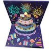 CE 2025 Custom Candle Blowing Birthday Cake 3D Pop up Card for Birthday Christmas Music Cards Happy Card With Led Light Sound