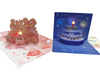 Custom Supplier Christmas Halloween Happy Birthday 3D Pop Up Sound Music Greeting Cards with Light Sound And Envelope