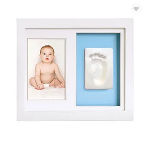 Baby Inkless Footprint Kit With Gift Voice Recording Function Customized Digital Photo Frame or Girl Animal Photo Frame Baby