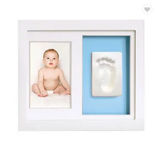 Baby Inkless Footprint Kit With Gift Voice Recording Function Customized Digital Photo Frame or Girl Animal Photo Frame Baby
