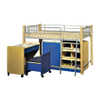 School Bed Dormitory Beds Dormitory Furniture Single Student Bed with Wardrobe and Study Table