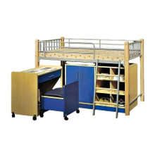 School Bed Dormitory Beds Dormitory Furniture Single Student Bed with Wardrobe and Study Table