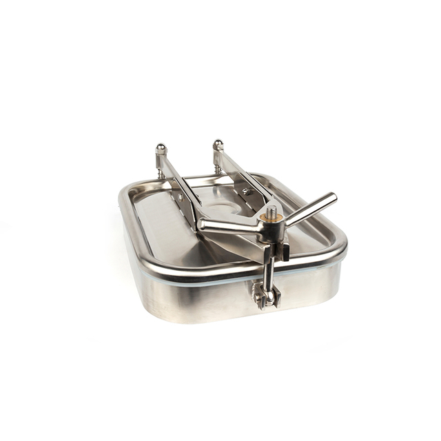 Санитарная прямоугольная крышка люков резервуара из нержавеющей стали 235 × 185 мм