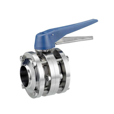 Санитарные трехкомпонентные ручные дроссельные заслонки с захватной рукояткой