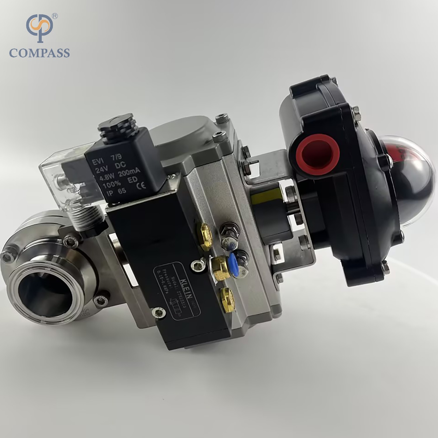 КЛАПАН-БАБОЧКА ПИЩЕВОГО КЛАПАНА DIN SS304 ПНЕВМАТИЧЕСКАЯ СВАРКА