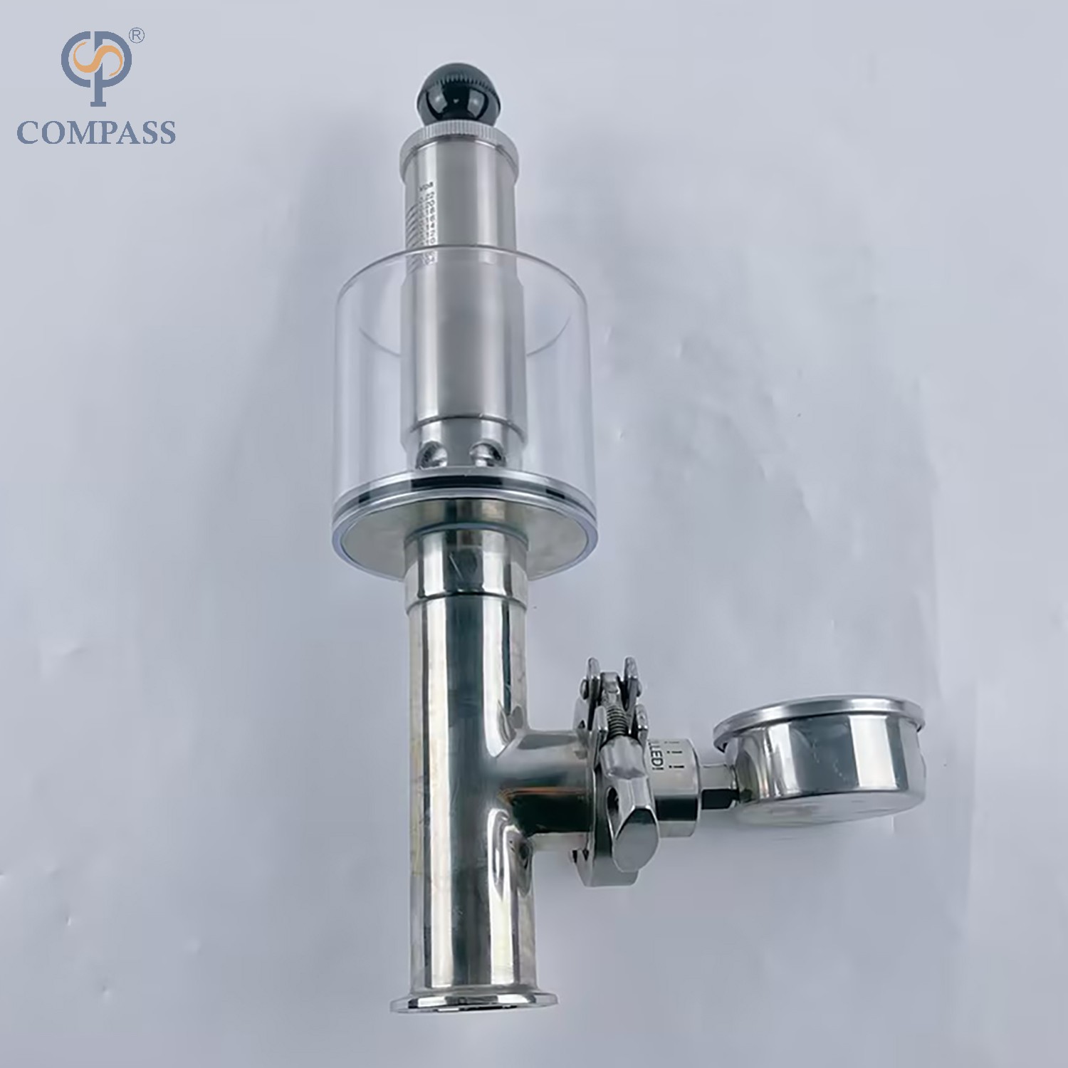 38.1MM TC50.5MM Асептическая стерилизация Вертикальная модель струбцины SS316L Выпускные клапаны