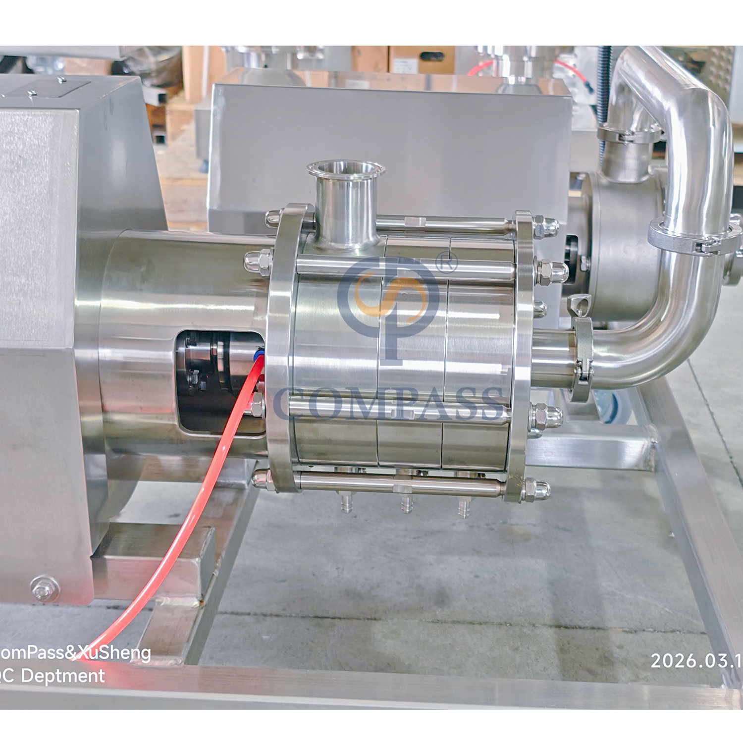 TRL-B Лидер продаж, санитарный 4 кВт SS304, высокоэффективная система смешивания с высоким усилием сдвига, эмульгатор для порошка и жидкости, гомогенизатор-смеситель для крема