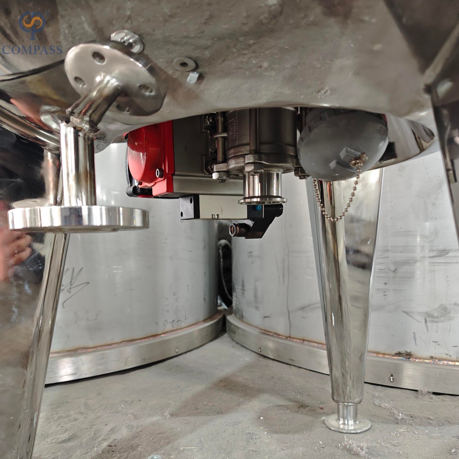  SS316L Санитарный смесительный бак емкостью 50 л с паровой рубашкой и изоляционным слоем