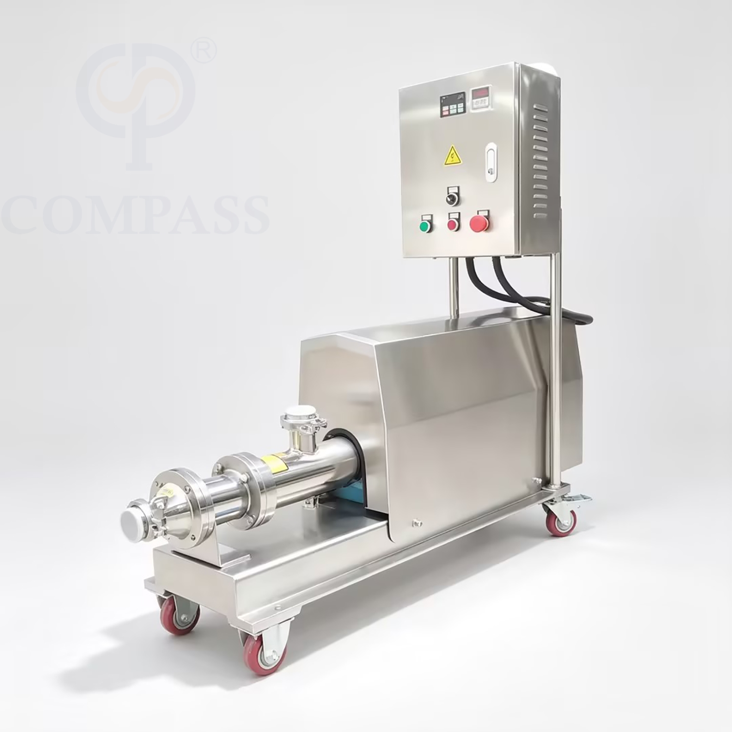 1.5KW-2HP SS316L Санитарный электрический одновинтовой насос OEM для пищевых продуктов с крышкой двигателя из нержавеющей стали, тележкой и статором из EPDM