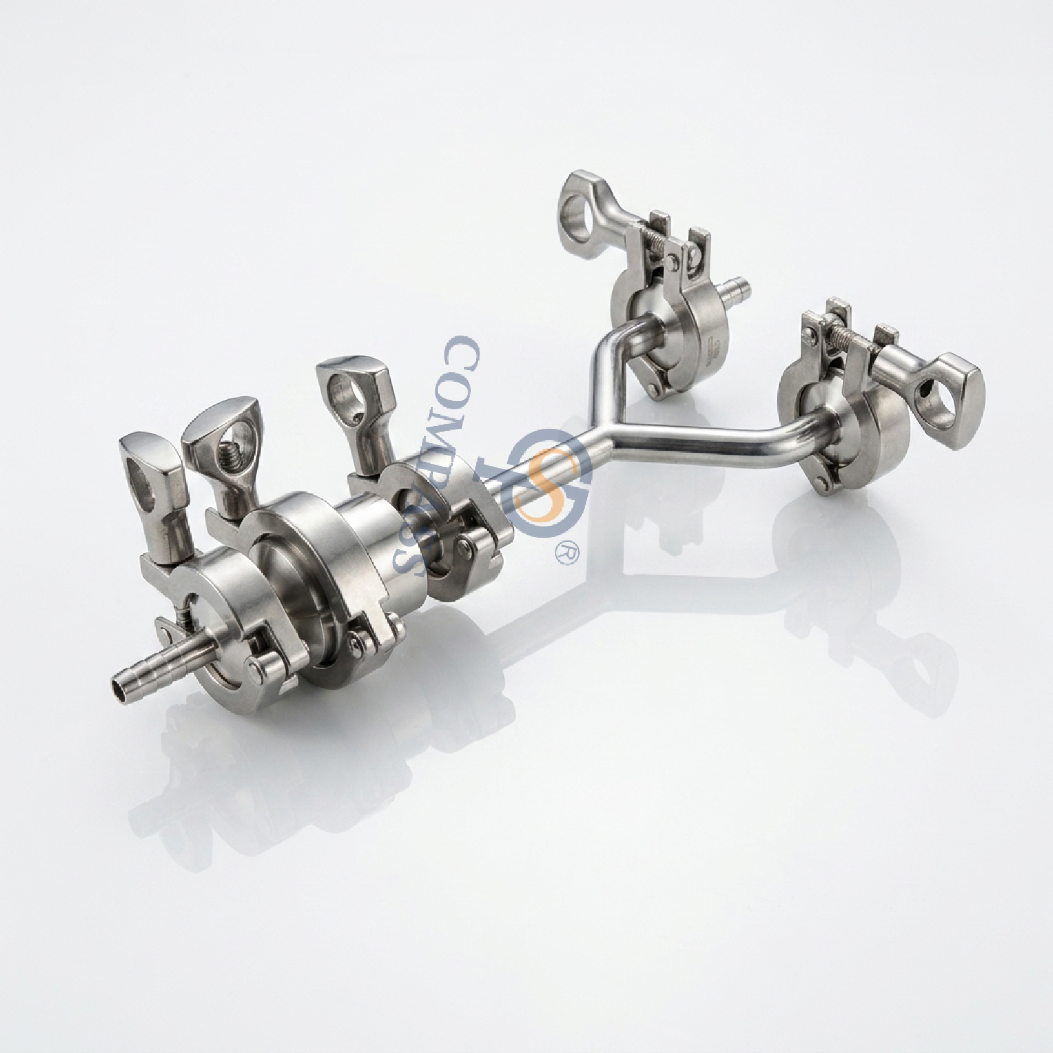 Колено SS316L DN10 TC34MM Тройник модели Y с обратным клапаном с наконечником и переходником для шланга