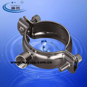 Stainless Steel Double Bolt Pipe Holder FNPT