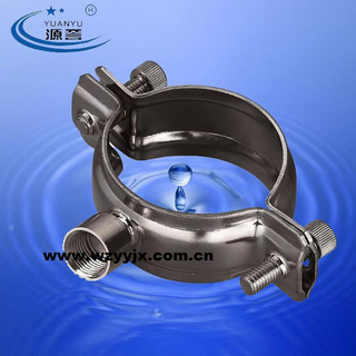 Stainless Steel Double Bolt Pipe Holder FNPT