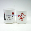 2019 popular trendy Christmas glass candle holder with customized logo