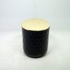 13oz unique fish scale matte black glass candle jar with gold lid