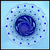  popular Bohemia style dark blue glass vase for home decoration
