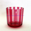 Wholesale frosted white glass candle jar with wooden lid