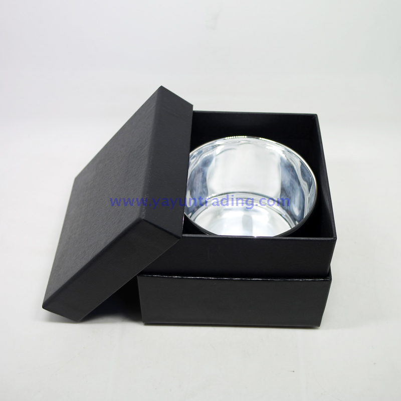 lovely electroplated rose gold color glass scented soy candle jar