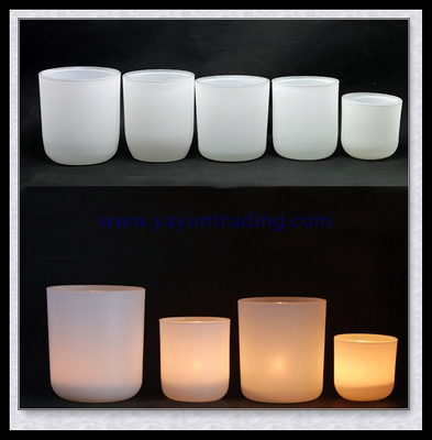Luxury White Aroma Soy Wax Candles Jars with Golden Lid