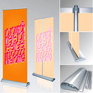 Quality Roll up Banner Stand Portable Retractable Aluminium Pull/POP/Roll up Exhibition/Fair/Tradeshow/Advertising/Promotion Display Banner Stand 