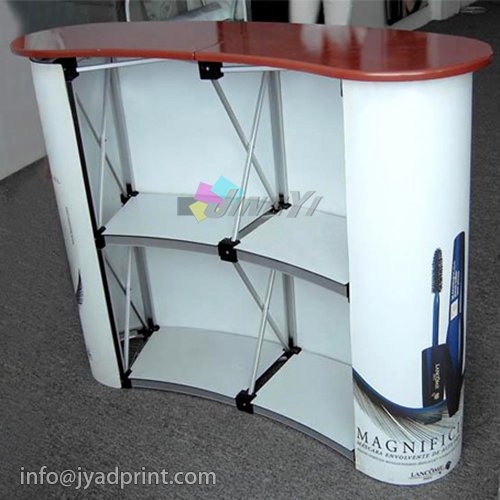 High Quality Magnetic Pop up Table Stand Aluminum Podium Display With Printing