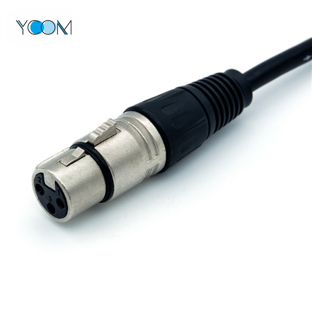 3 Pin Male Plug To Female Microphone Speaker Cable