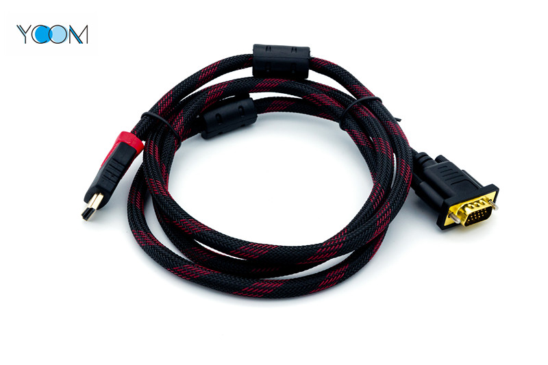 3D OEM Male HDMI to VGA Cable with Enthernet