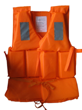 Orange foam swimming life vest marine life jacket