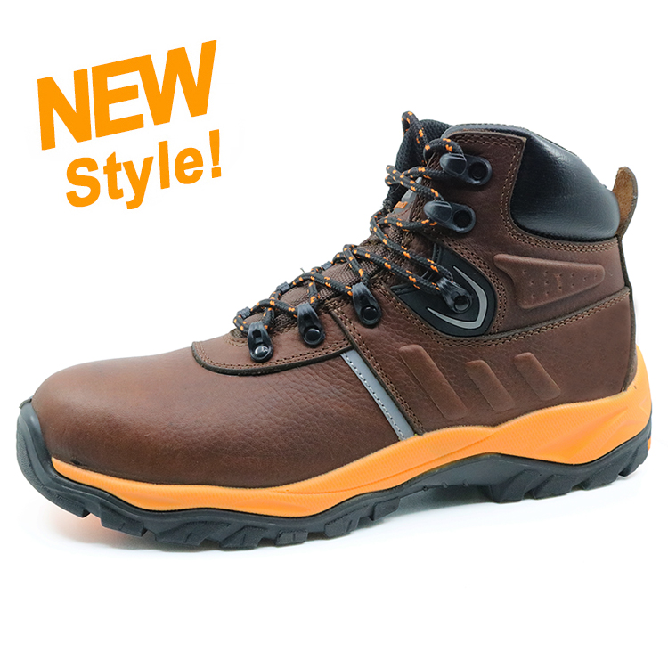 ENS023 new style oil resistant anti static genuine leather boots safety shoes