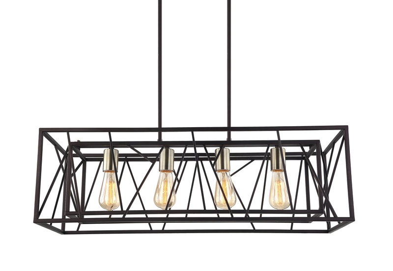 4 bulbs E27 new arrival rectangle pendant 