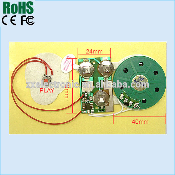 Recordable music light sensor sound modules for postcard sound chip