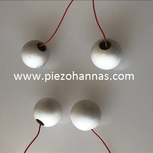 Esferas de cerámica piezo de alta densidad para hidrófono.