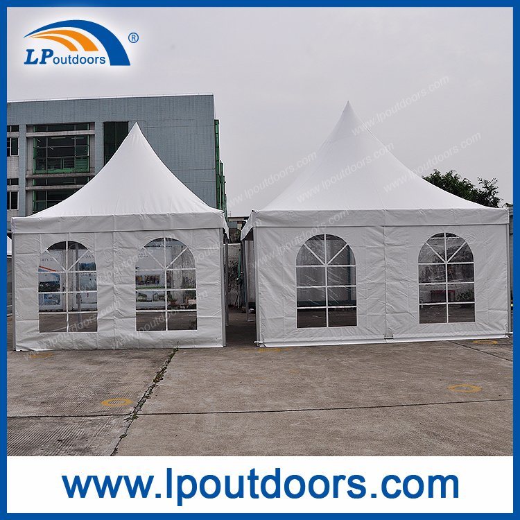 5X5米铝合金白色PVC锥顶帐篷